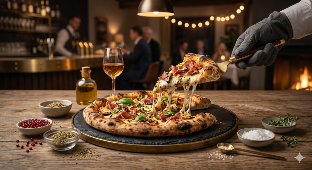 AI Pizza Ad Prompt realistic pizza advertisement with discount