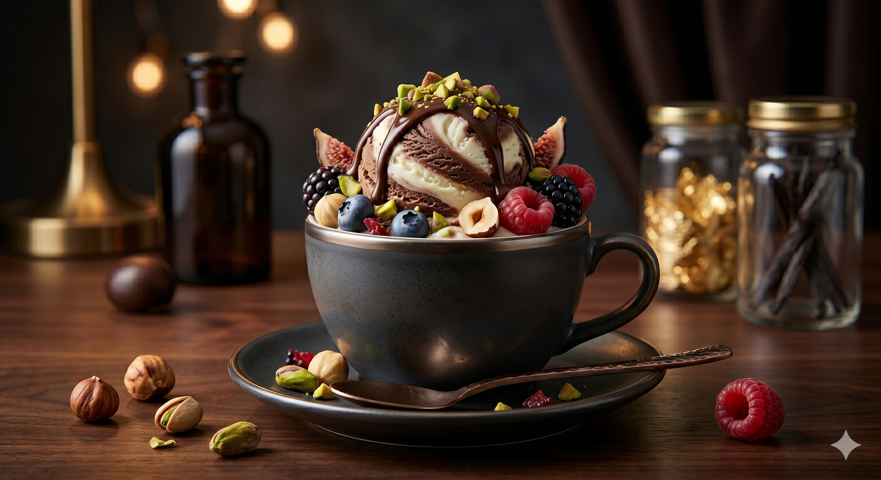 AI Ice Cream Ad Prompt ultra realistic melting ice cream scoop with vibrant colors and cinematic lighting