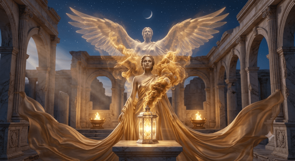 A collection of premium prompt variations for generating cinematic fantasy portraits with magical lantern effects
