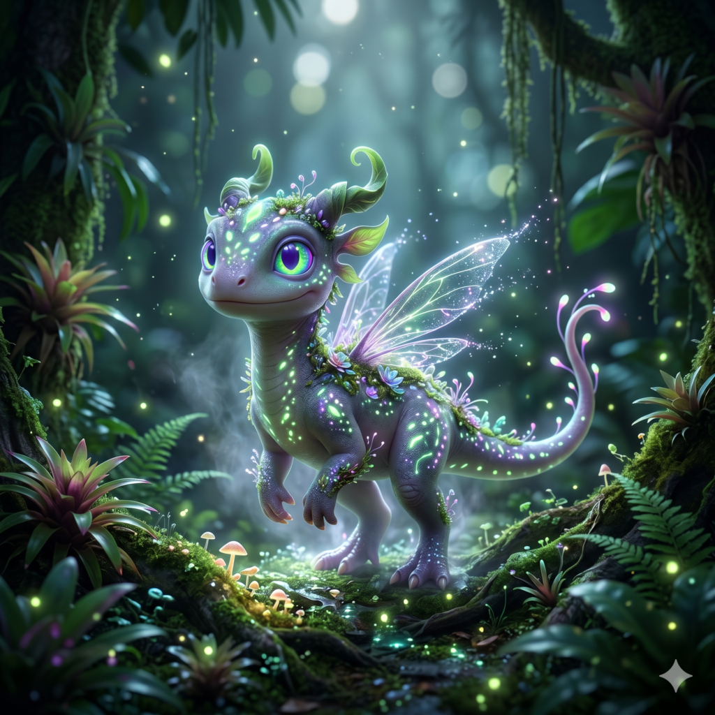 A lava-themed dragon as an example of Adorable Elemental Creature Prompts.