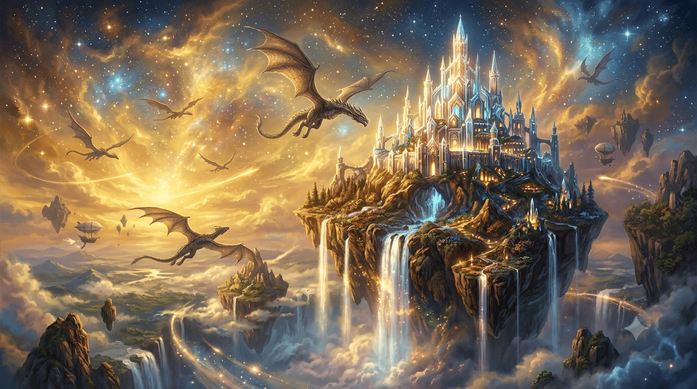 Create enchanted mythical kingdoms using our premium fantasy ai video prompts