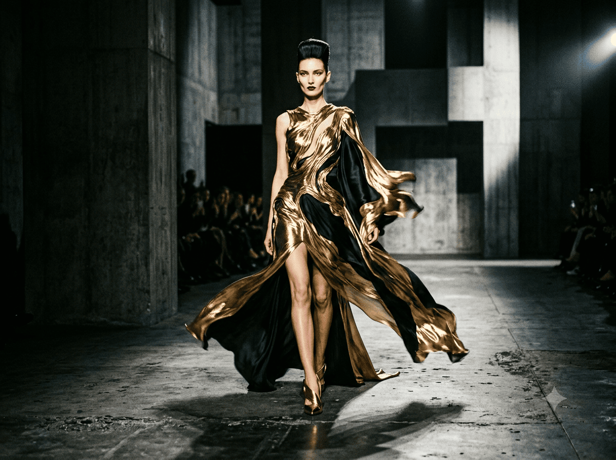 Luxury runway modeling concepts powered by fashion ai video prompts