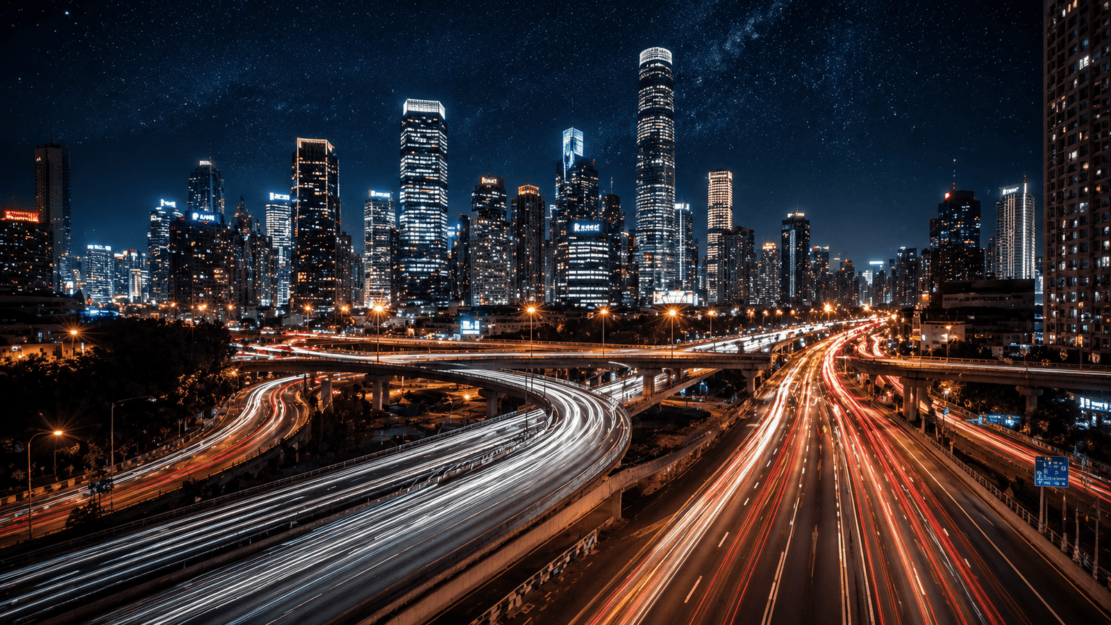 Long exposure light trails mapped with time lapse ai video prompts